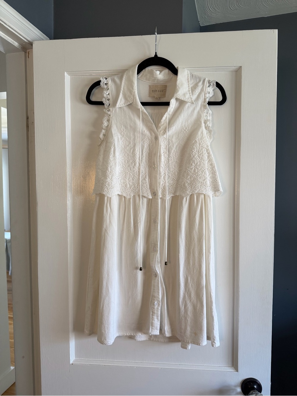 Moon River White Lace Mini Dress